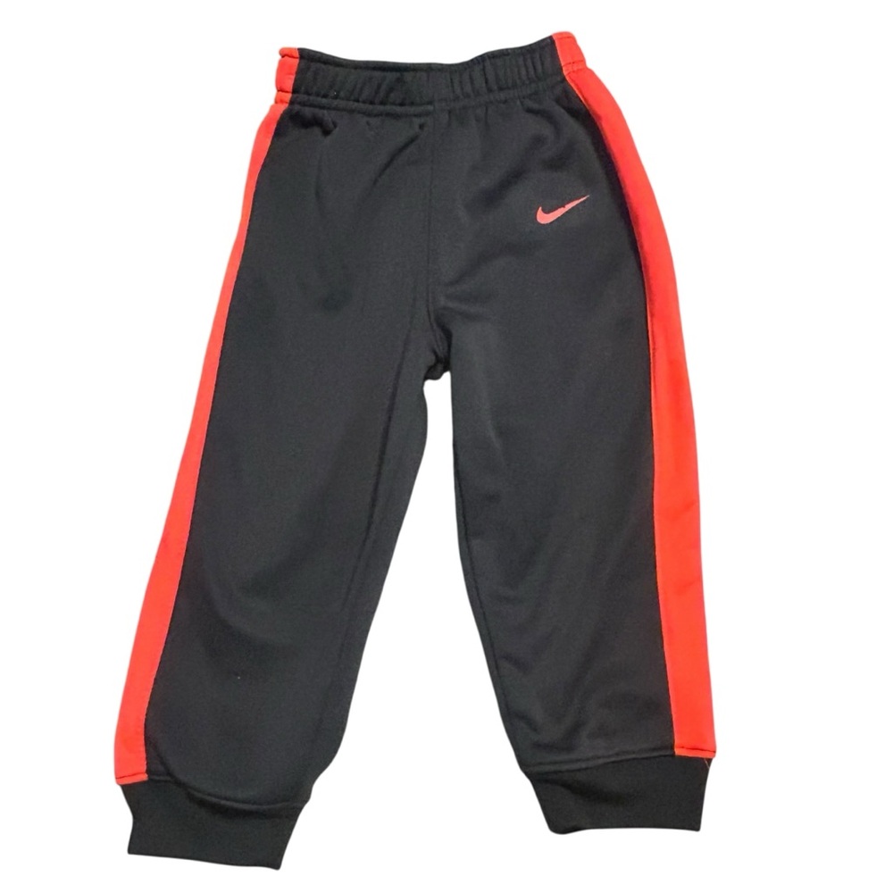 Nike Dri Fit Toddler Pants 24M Black Red Athletic Track Training‎
